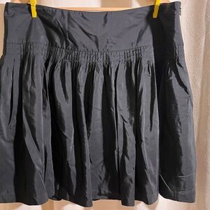 Gap Silk flared skirt, side zip, with lining - Size 14 - black